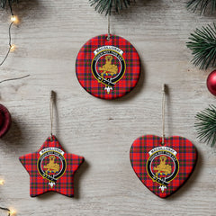 MacGillivray Modern Tartan Crest Christmas Ceramic Ornament