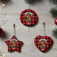MacGregor Rob Roy Modern Tartan Crest Christmas Ceramic Ornament