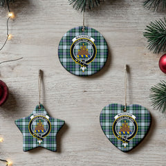 MacKenzie Dress Ancient Tartan Crest Christmas Ceramic Ornament