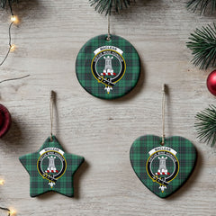 MacLean Hunting Ancient Tartan Crest Christmas Ceramic Ornament