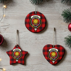 MacLeod of Raasay Tartan Crest Christmas Ceramic Ornament