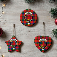 MacNicol (of Scorrybreac) Tartan Crest Christmas Ceramic Ornament