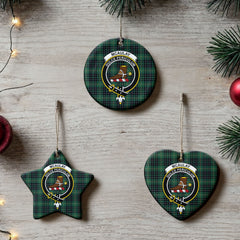 McAulay Hunting Ancient Tartan Crest Christmas Ceramic Ornament