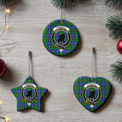 Turnbull Hunting Tartan Crest Christmas Ceramic Ornament