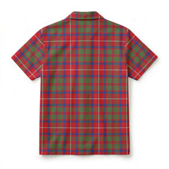 Shaw Red Modern Tartan Crest Hawaiian Shirt