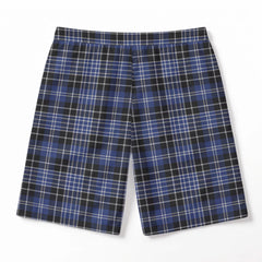 Clark Modern Tartan Crest Men's Beach Shorts