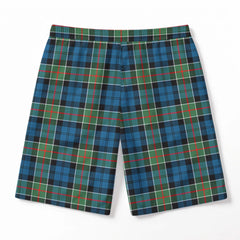Colquhoun Ancient Tartan Crest Men's Beach Shorts