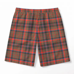 Cumming Hunting Weathered Tartan Crest Men's Beach Shorts