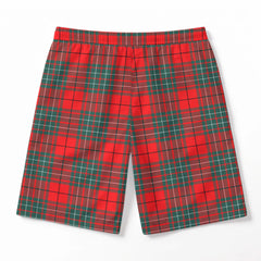Cumming Modern Tartan Crest Men's Beach Shorts