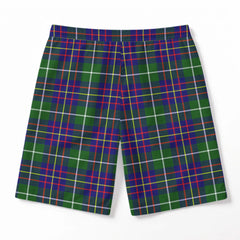 Inglis Modern Tartan Crest Men's Beach Shorts