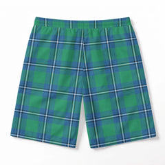 Irvine Ancient Tartan Crest Men's Beach Shorts