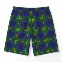 Johnstone Modern Tartan Crest Men's Beach Shorts