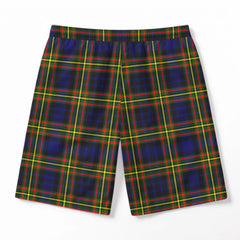 MacLellan Modern Tartan Crest Men's Beach Shorts