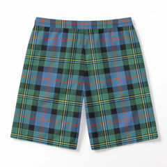Malcolm Ancient Tartan Crest Men's Beach Shorts