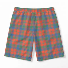 Robertson Ancient Tartan Crest Men's Beach Shorts