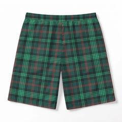 Ross Hunting Modern Tartan Crest Men's Beach Shorts