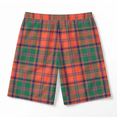 Stewart of Appin Ancient Tartan Crest Men's Beach Shorts