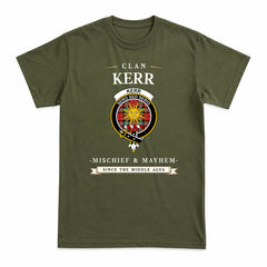 Kerr Ancient Tartan Crest Mischief and Mayhem T-shirt