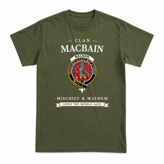 MacBain Tartan Crest Mischief and Mayhem T-shirt