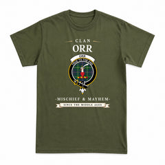 Orr Tartan Crest Mischief and Mayhem T-shirt