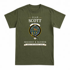 Scott Green Ancient Tartan Crest Mischief and Mayhem T-shirt