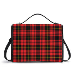 McQueen Modern Tartan Crest Satchel Bag