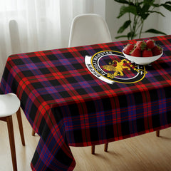 Brown Modern Tartan Crest Tablecloth