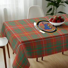 Bruce Ancient Tartan Crest Tablecloth