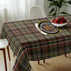 Scott Green Weathered Tartan Crest Tablecloth