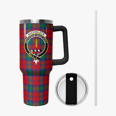 Auchinleck Tartan Crest 40 oz Insulated Tumbler with Handle