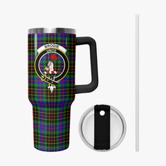 Brodie Hunting Modern Tartan Crest 40 oz Insulated Tumbler with Handle