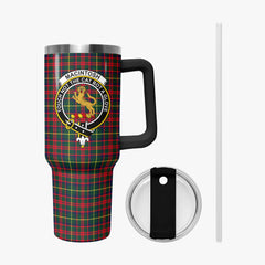 MacIntosh Hunting Modern Tartan Crest 40 oz Insulated Tumbler with Handle