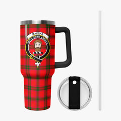 MacNab Modern Tartan Crest 40 oz Insulated Tumbler with Handle