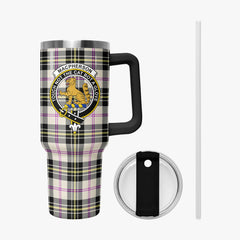 MacPherson Dress Ancient Tartan Crest 40 oz Insulated Tumbler with Handle