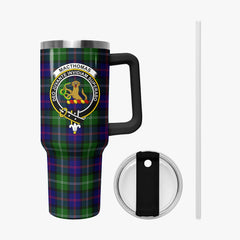 MacThomas Modern Tartan Crest 40 oz Insulated Tumbler with Handle