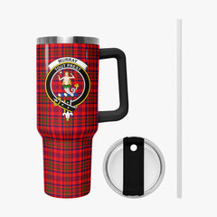 Murray of Tulloch Modern Tartan Crest 40 oz Insulated Tumbler with Handle