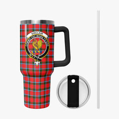 Sinclair Modern Tartan Crest 40 oz Insulated Tumbler with Handle