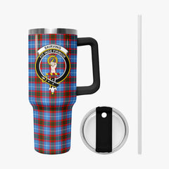 Skirving Tartan Crest 40 oz Insulated Tumbler with Handle