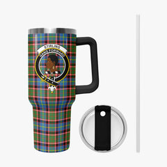 Stirling (of Keir) Tartan Crest 40 oz Insulated Tumbler with Handle