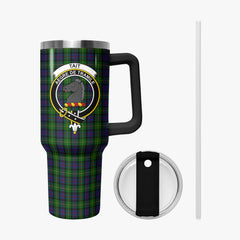 Tait Tartan Crest 40 oz Insulated Tumbler with Handle