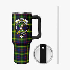 Watson Modern Tartan Crest 40 oz Insulated Tumbler with Handle