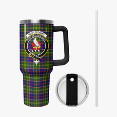 Whitefoord Tartan Crest 40 oz Insulated Tumbler with Handle