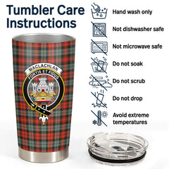 MacLachlan Weathered Tartan Crest Tumbler
