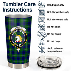 Oliphant Modern Tartan Crest Tumbler
