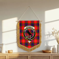 Abernathy Tartan Crest Wall Hanging Banner - Wood Pole