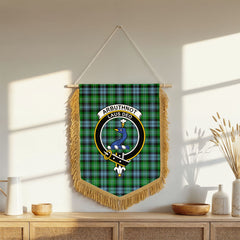 Arbuthnot Ancient Tartan Crest Wall Hanging Banner - Wood Pole