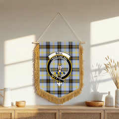 Bell of the Borders Tartan Crest Wall Hanging Banner - Wood Pole