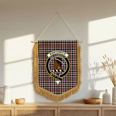Borthwick Ancient Tartan Crest Wall Hanging Banner - Wood Pole