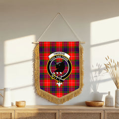 Tweedie Tartan Crest Wall Hanging Banner - Wood Pole