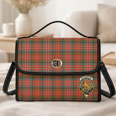 MacPherson Weathered Tartan Crest Satchel Bag